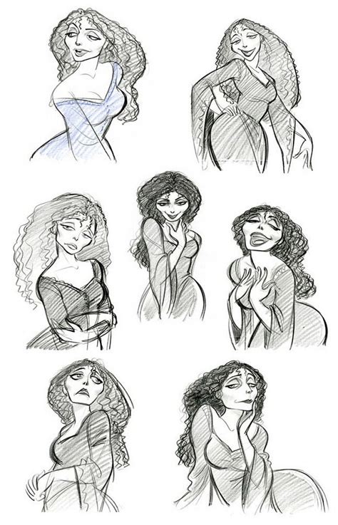 Disney Concept Art Character Design Expression Sheet Tangled Concept Art Disney Concept Art