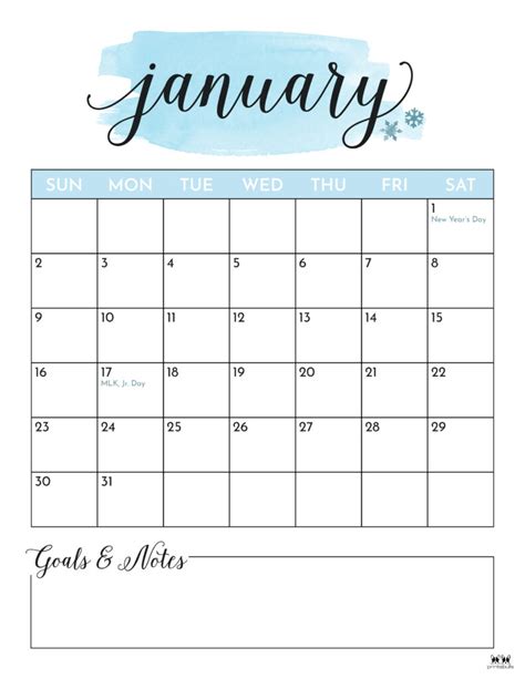 Calendar 2022 January Printable