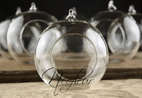 Buy 6 X Clear Hanging Glass Bauble Sphere Ball Candle Tea Light Holder