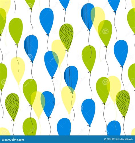Abstract Seamless Pattern With Balloons Stock Vector Illustration Of