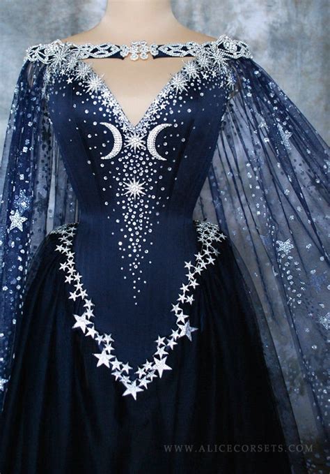 Night Goddess Elven Corset Dress Gothic Witch Wedding Gown Etsy Fantasy Gowns Fantasy Dress