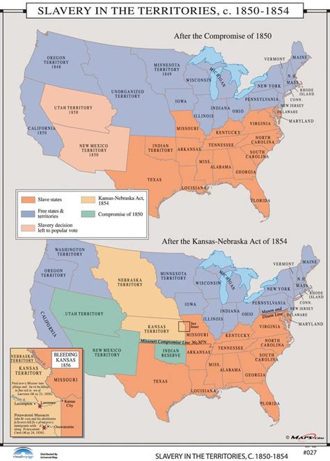 Us History Wall Maps Slavery In The Territories History Wall