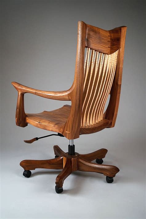 Franklin Swivel Desk Chair By Richard Laufer Wood Chair Artful Home