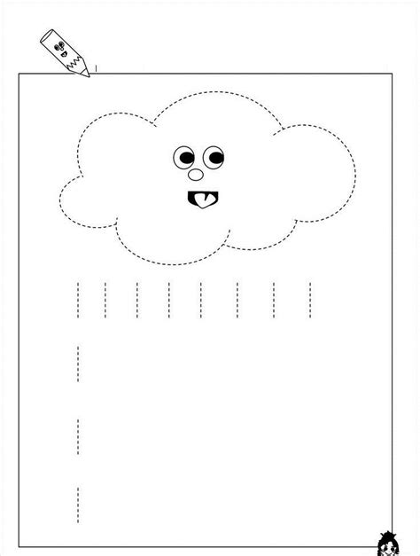 Today i have some free cloud worksheets for you. rain trace line worksheet | learn | Pinterest | Worksheets ...