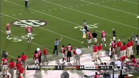 09222012 Vanderbilt Vs Georgia Football Highlights Youtube