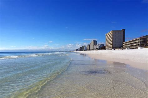 Destin Florida Beach And The Gulf Of Mexico On A Sunny Day Stock Image
