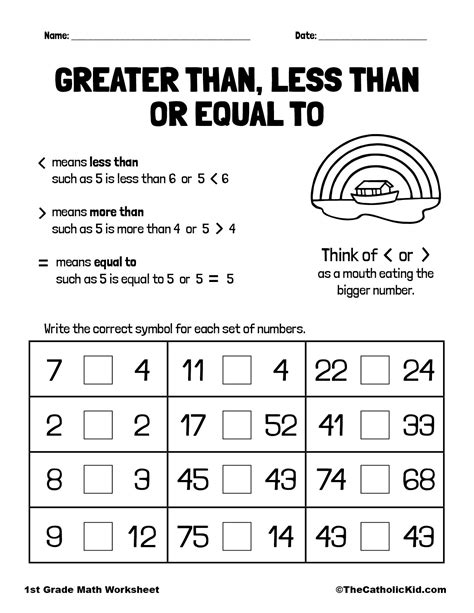 Free Printable Greater Than Less Than Worksheets These Printable