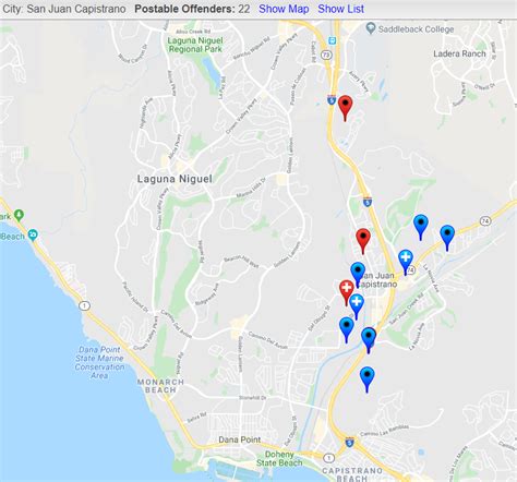 Sex Offenders In San Juan Capistrano Halloween Safety Map 2019 San