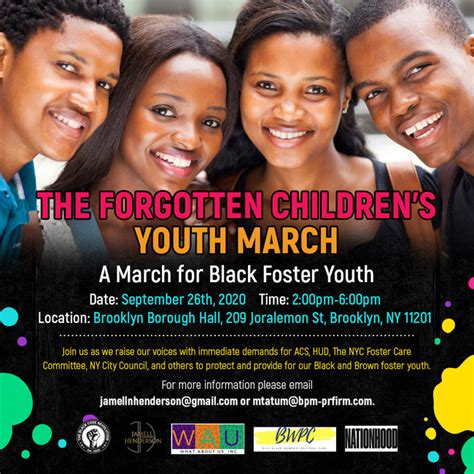 The Forgotten Childrens March A March For Black Foster Youth To Call