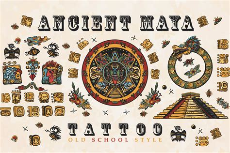 Ancient Maya Tattoo Ancient Maya Egypt Tattoo Mayan Art