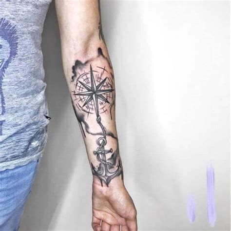 Awesome Anchor Tattoo Designs Cuded Compass Tattoo Anchor My XXX Hot Girl