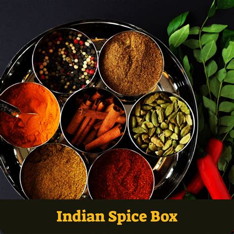 Indian Spice Box With Spices Masala Dabba Spice Box Spice Etsy In