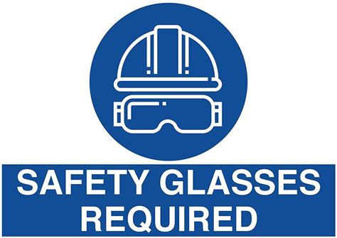 vinyl stickers bundle safety and warning signs stickers safety glasses required sign h6