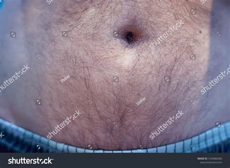 Bellybutton Young White Male Caucasian Stock Photo 1240886383