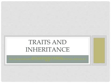 Ppt Traits And Inheritance Powerpoint Presentation Free