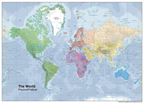 World Physical Map World Maps