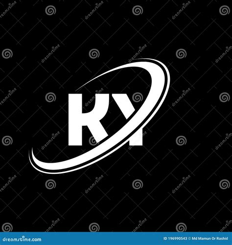 ky k y letter logo design initial letter ky linked circle uppercase monogram logo red and blue