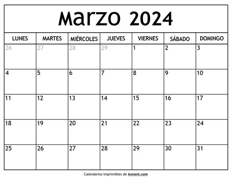 Plantilla Imprimible De Calendario De Marzo De 2024 Time Management