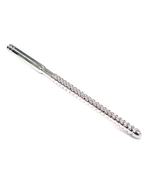 Rouge Stainless Steel Ribbed Solid Urethral Probe 165 Cm Long My Little Adult Shop