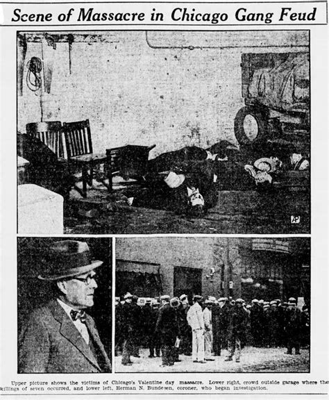 Chicago Gang Kills 7 Al Capone And The Saint Valentines Day Massacre 1929 Click Americana