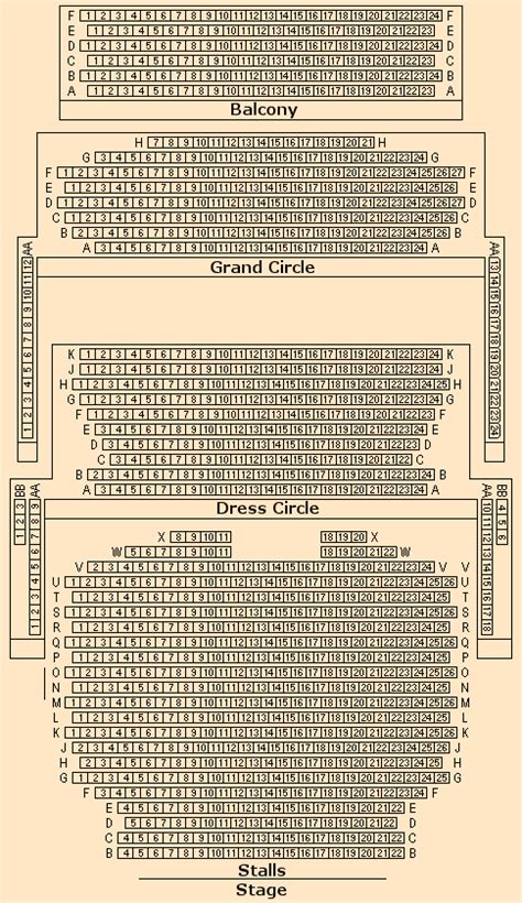 Novello Theatre Seating Plan