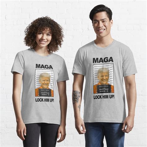 Donald Trump Prison Mugshot Moron 45 T Shirt For Sale By Mcollinsart