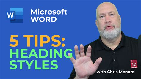 Word Five Tips For Working With Heading Styles Chris Menard Training