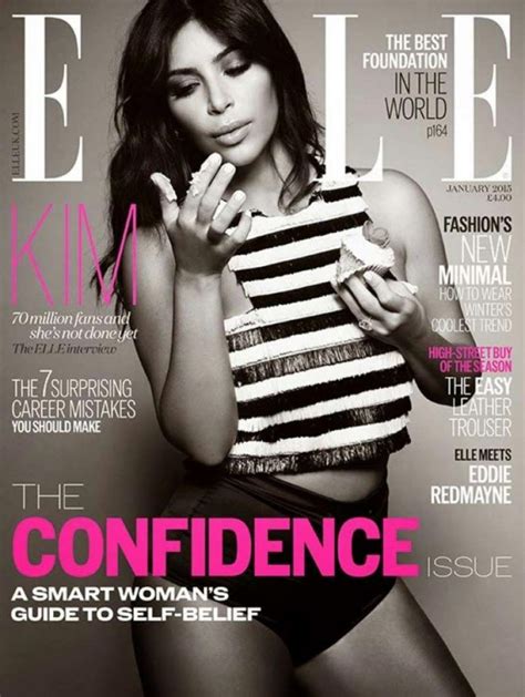 Kim Kardashian Elle Magazine Cover January 2015