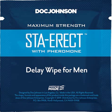 Sta Erect With Pheromone Delay Wipes For Men 10 Pack 10 Ct Each