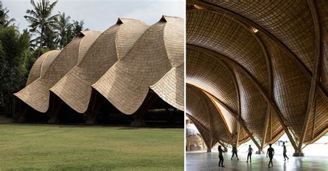 Draping Roof Tops Intricate Bamboo Structure By Ibuku For Green School