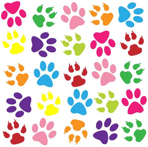 Clipart Color Background With Dog Paws Clipground