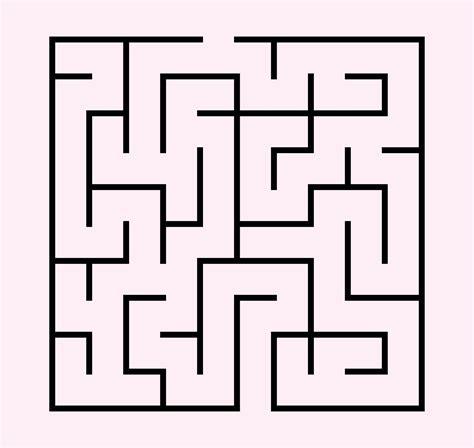 Maze For Kids Abstract Square Maze Find The Path To The T Game