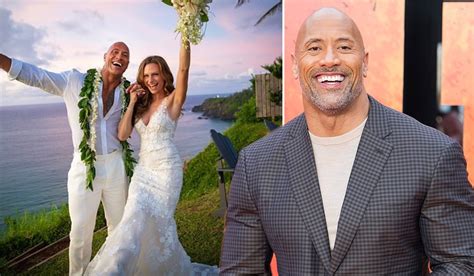 dwayne the rock johnson marries laura hashian in secret hawaiian wedding extra ie