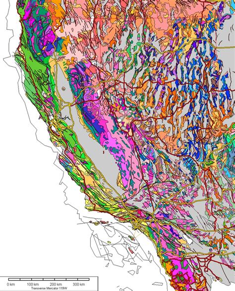 Geologic Map Of California California Map Map Cartography