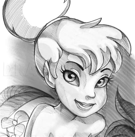 How To Draw Tinkerbell Easy By Dawn Cartoon Drawings