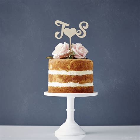 Personalised Monogram Wooden Wedding Cake Topper By Sophia Victoria Joy