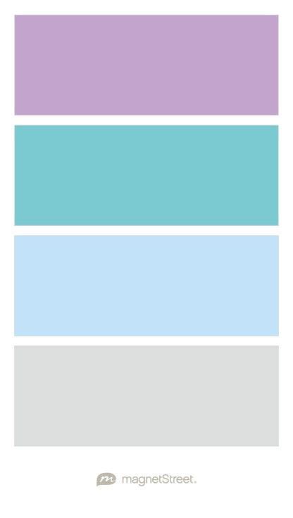 Lilac Turquoise Sky And Silver Wedding Color Palette Custom Color