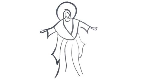 Jesus christ on the cross drawing art. Simple Jesus Sketch at PaintingValley.com | Explore ...