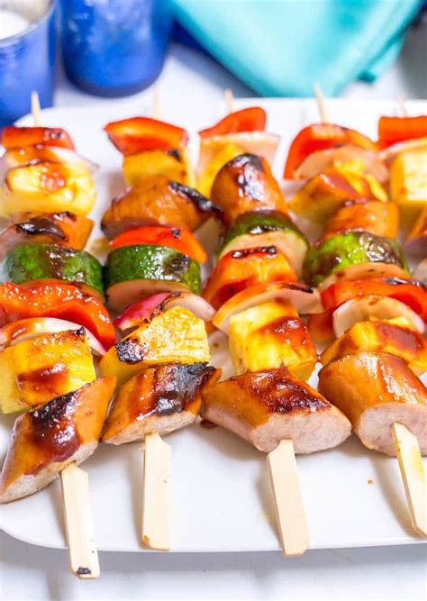 17 pounds beef or venison trim 8 kg. Sausage pineapple kabobs with BBQ sauce -- an easy, flavorful summer appetizer or dinner! | www ...