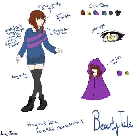 Beautytale Frisk Reference Sheet Check Desc By Amayatenshiart On