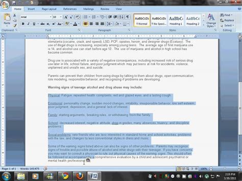 How To Auto Summarize In Microsoft Word 2007 Youtube