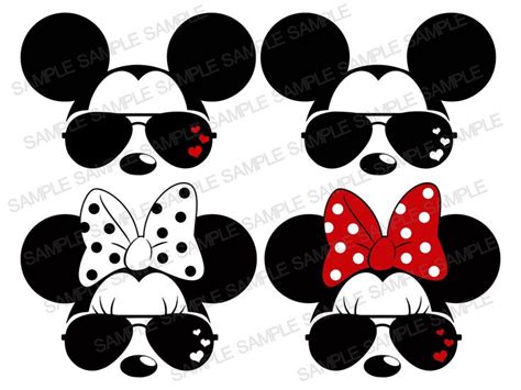 Mickey Mouse SVG Sunglasses Mickey SVG Sunglasses Minnie Etsy