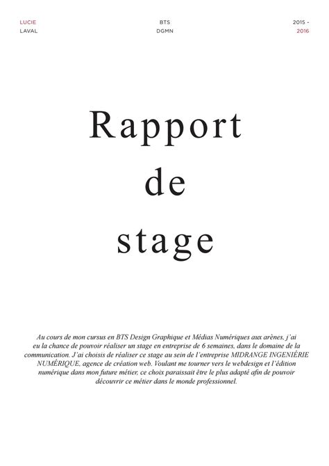Rapport Stage By Lucie Laval Issuu