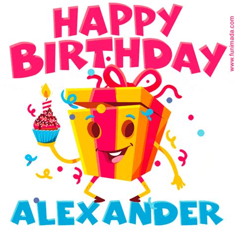 Funny Happy Birthday Alexander GIF Download On Funimada Com