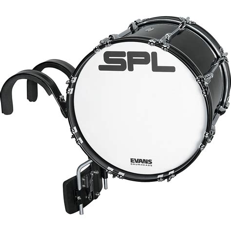 Sound Percussion Labs Birch Marching Bass Drum With Carrier Black 16