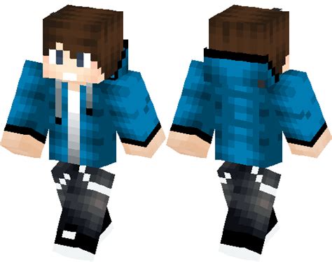 Cool Blue Jacket Boy Original Skin Minecraft Skin