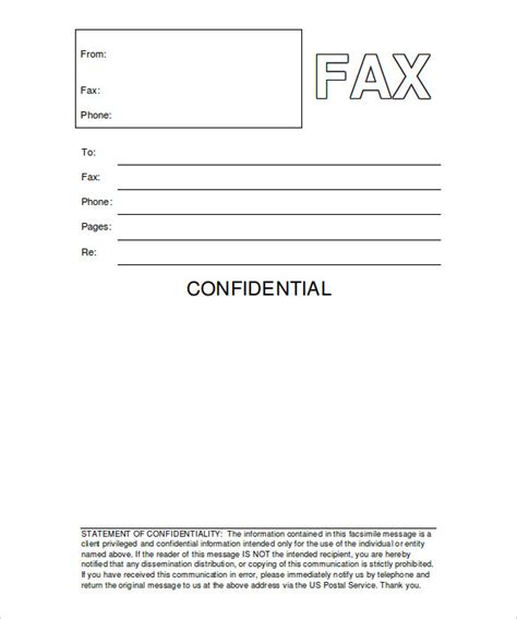 Generic fax cover sheet template. Confidential-Fax-Cover-Sheet-Word-Format-Sampleprintable ...