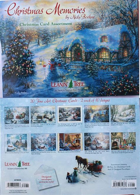 Leanin Tree Christmas Memories Holiday Card 20 Christmas Cards Box