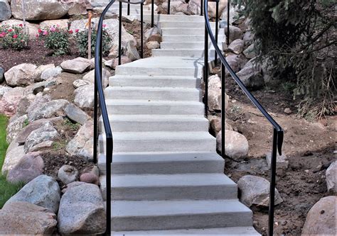 There can be more to installing onto concrete and without understanding . Classic Wrought Iron Landscape Railing - Great Lakes Metal ...
