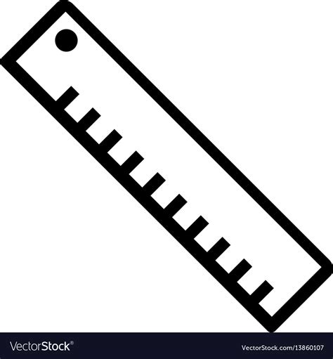 Length Ruler Flat Icon Royalty Free Vector Image